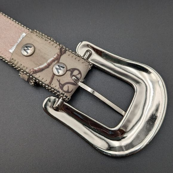 Western Belt Womens Medium Camo Leather Studs Pink Rhinestones Silvertoned Rodeo main image 11